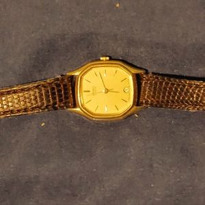 Vintage Seiko Watch with Lizard Strap